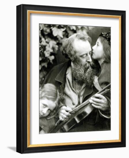 The Whisper of the Rose, a Portrait of George Frederick Watts-Julia Margaret Cameron-Framed Photographic Print