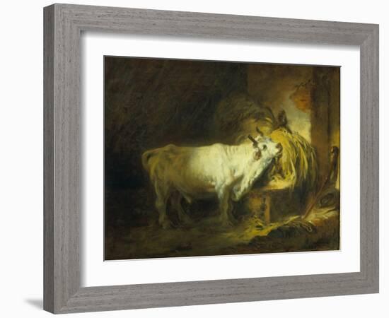 The White Bull in the Stable-Jean-Honoré Fragonard-Framed Giclee Print