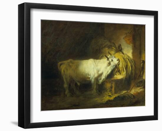 The White Bull in the Stable-Jean-Honoré Fragonard-Framed Giclee Print