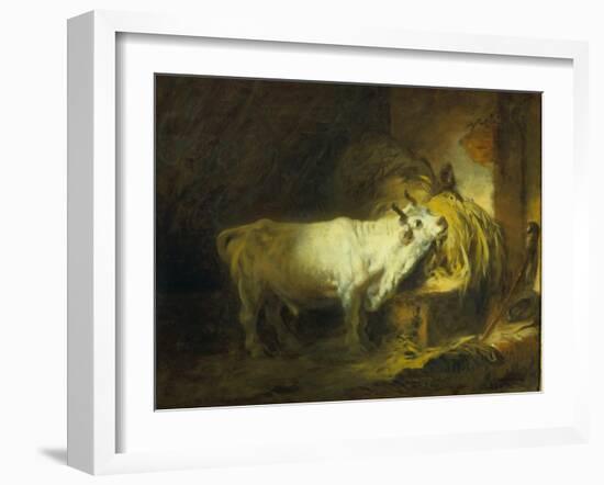 The White Bull in the Stable-Jean-Honoré Fragonard-Framed Giclee Print