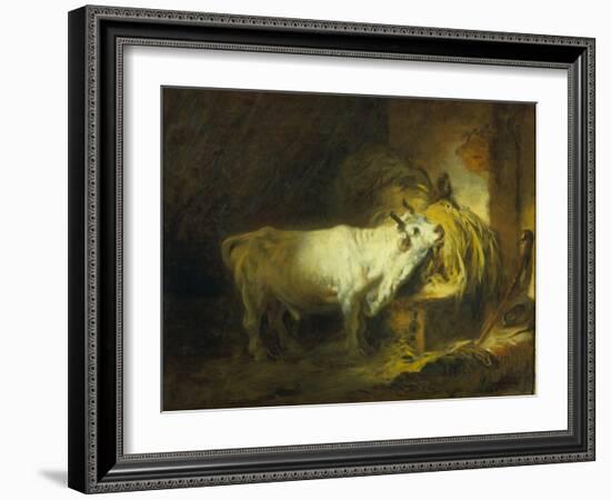 The White Bull in the Stable-Jean-Honoré Fragonard-Framed Giclee Print