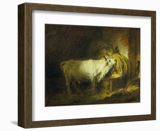 The White Bull in the Stable-Jean-Honoré Fragonard-Framed Giclee Print