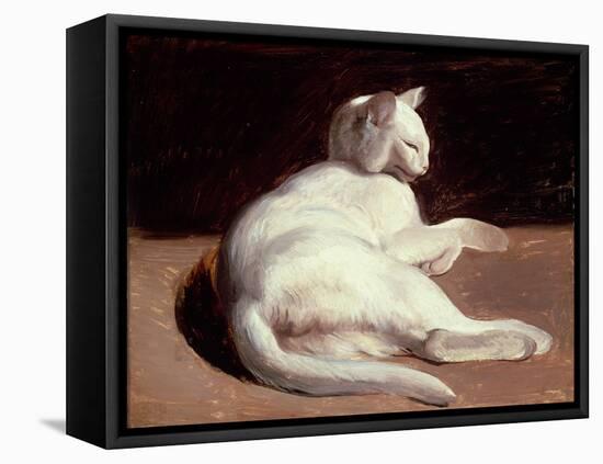 The White Cat, C.1817-18 (Oil on Canvas)-Theodore Gericault-Framed Premier Image Canvas