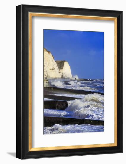 The White Chalk Cliffs at Peacehaven, Near Brighton, East Sussex, England, United Kingdom, Europe-Alex Robinson-Framed Premium Photographic Print