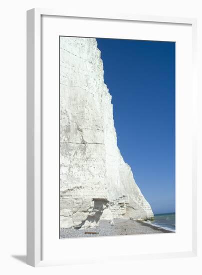 The White Cliffs at Seven Sisters Beach, East Sussex, England-Natalie Tepper-Framed Photo