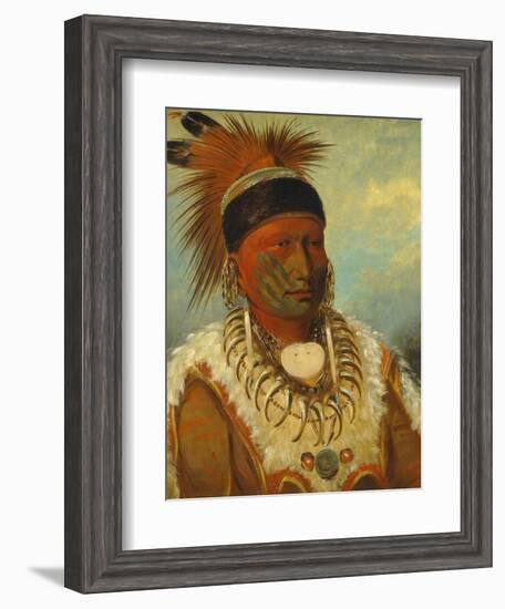 The White Cloud, Head Chief of the Iowas, 1844-45-George Catlin-Framed Giclee Print