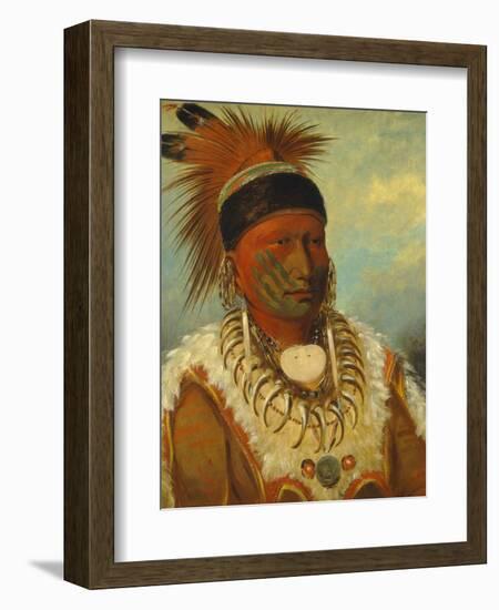 The White Cloud, Head Chief of the Iowas, 1844-45-George Catlin-Framed Giclee Print