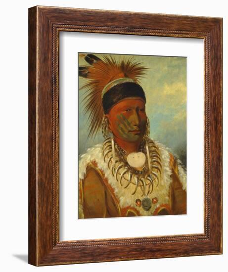 The White Cloud, Head Chief of the Iowas, 1844-45-George Catlin-Framed Giclee Print