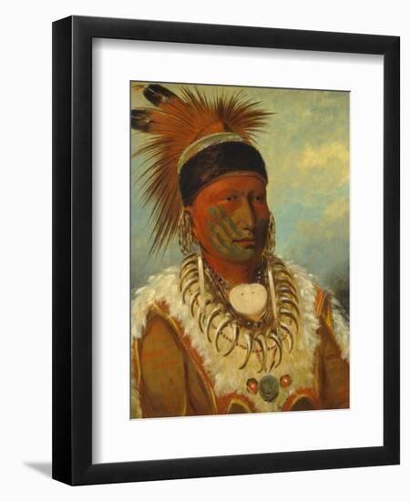 The White Cloud, Head Chief of the Iowas, 1844-45-George Catlin-Framed Giclee Print