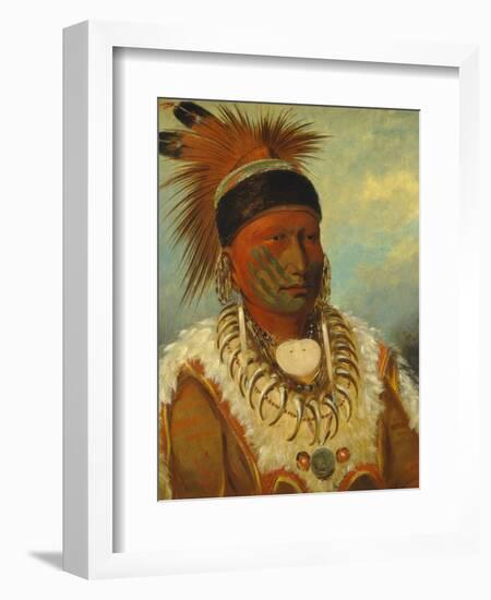 The White Cloud, Head Chief of the Iowas, 1844-45-George Catlin-Framed Giclee Print