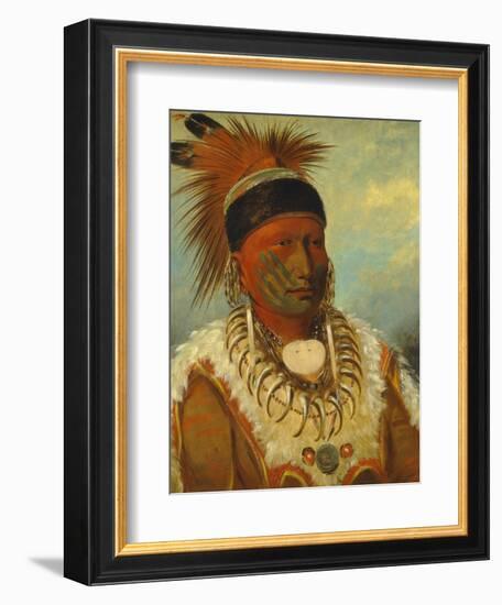 The White Cloud, Head Chief of the Iowas, 1844-45-George Catlin-Framed Giclee Print