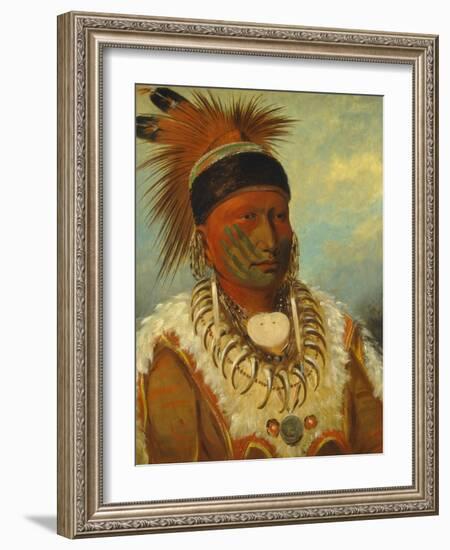 The White Cloud, Head Chief of the Iowas, 1844-45-George Catlin-Framed Giclee Print