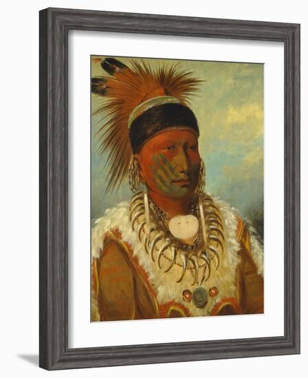 The White Cloud, Head Chief of the Iowas, 1844-45-George Catlin-Framed Giclee Print