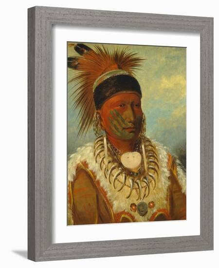 The White Cloud, Head Chief of the Iowas, 1844-45-George Catlin-Framed Giclee Print