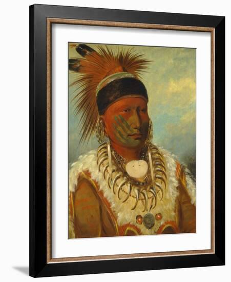 The White Cloud, Head Chief of the Iowas, 1844-45-George Catlin-Framed Giclee Print