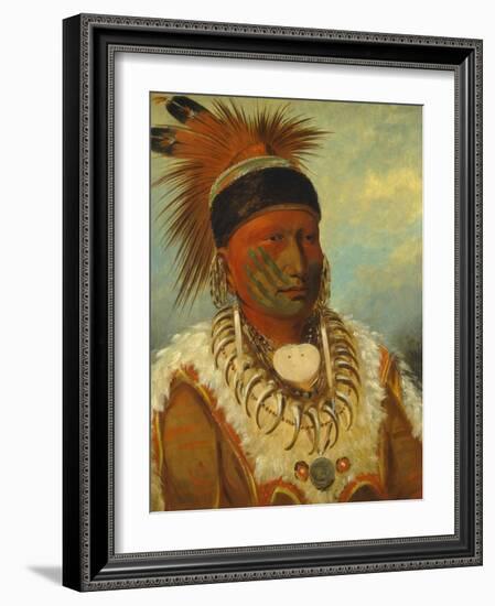 The White Cloud, Head Chief of the Iowas, 1844-45-George Catlin-Framed Giclee Print