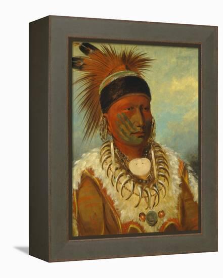 The White Cloud, Head Chief of the Iowas, 1844-45-George Catlin-Framed Premier Image Canvas