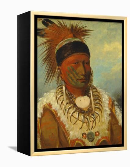 The White Cloud, Head Chief of the Iowas, 1844-45-George Catlin-Framed Premier Image Canvas