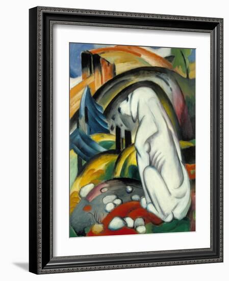 The White Dog (Hund Vor Der Welt), 1912-Franz Marc-Framed Giclee Print