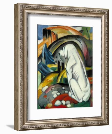 The White Dog (Hund Vor Der Welt), 1912-Franz Marc-Framed Giclee Print