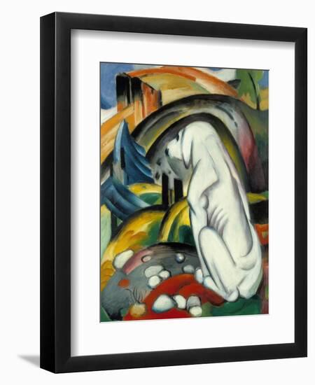 The White Dog (Hund Vor Der Welt), 1912-Franz Marc-Framed Giclee Print