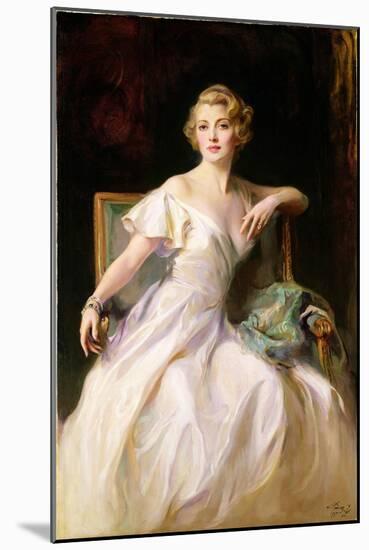 The White Dress - a Portrait of Joan Clarkson, 1935-Philip Alexius De Laszlo-Mounted Giclee Print