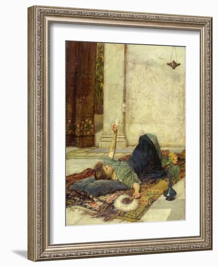 The White Feather Fan, 1879-John William Waterhouse-Framed Giclee Print