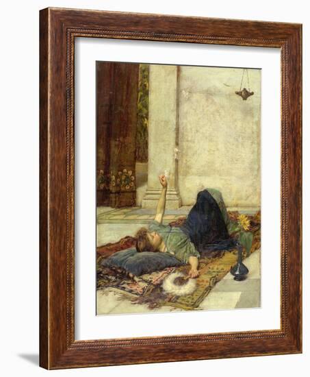 The White Feather Fan, 1879-John William Waterhouse-Framed Giclee Print