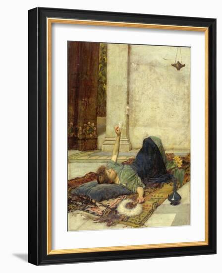 The White Feather Fan, 1879-John William Waterhouse-Framed Giclee Print