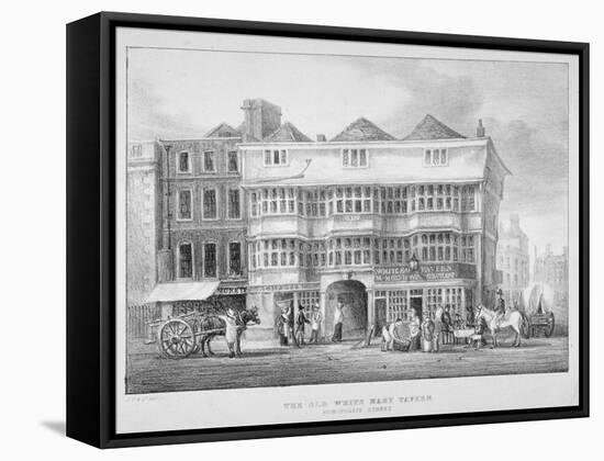 The White Hart Inn, Bishopsgate, City of London, 1825-null-Framed Premier Image Canvas