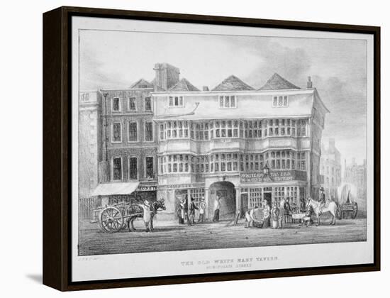 The White Hart Inn, Bishopsgate, City of London, 1825-null-Framed Premier Image Canvas