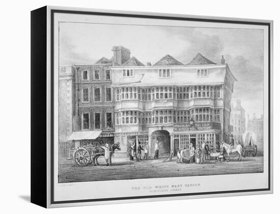 The White Hart Inn, Bishopsgate, City of London, 1825-null-Framed Premier Image Canvas