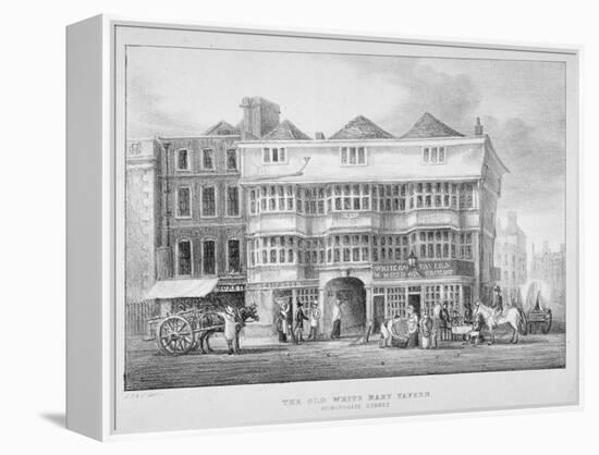 The White Hart Inn, Bishopsgate, City of London, 1825-null-Framed Premier Image Canvas