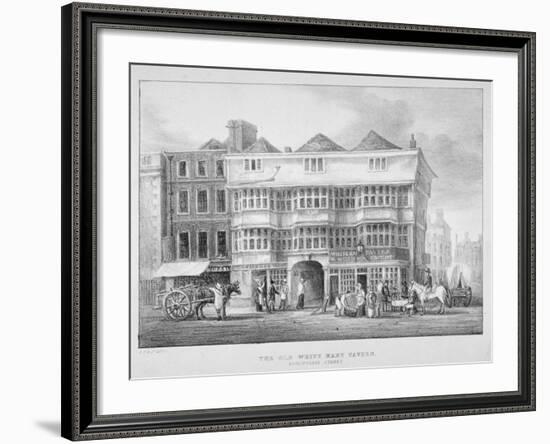 The White Hart Inn, Bishopsgate, City of London, 1825-null-Framed Giclee Print