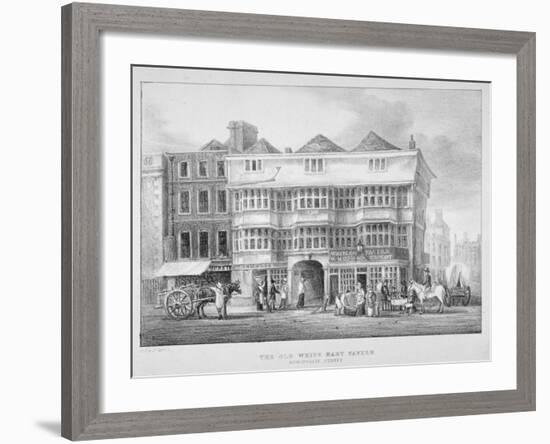 The White Hart Inn, Bishopsgate, City of London, 1825-null-Framed Giclee Print