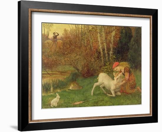 The White Hind, C.1870-Arthur Hughes-Framed Giclee Print