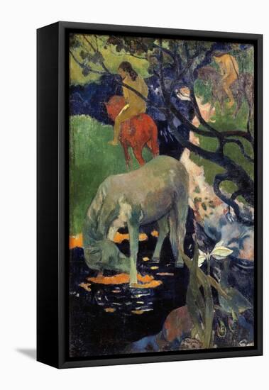 The White Horse, by Paul Gauguin-null-Framed Premier Image Canvas