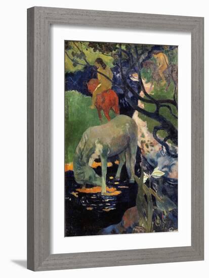 The White Horse, by Paul Gauguin-null-Framed Giclee Print