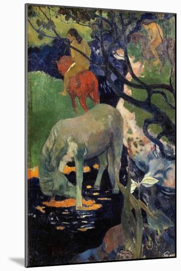 The White Horse, by Paul Gauguin-null-Mounted Giclee Print