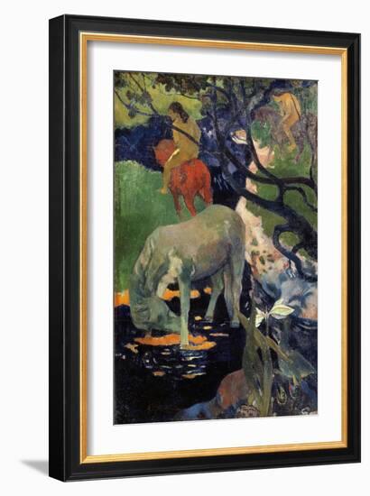 The White Horse, by Paul Gauguin-null-Framed Giclee Print