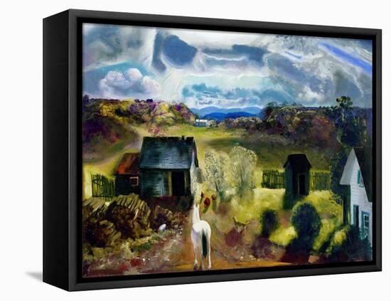 The White Horse (Oil on Canvas)-George Wesley Bellows-Framed Premier Image Canvas