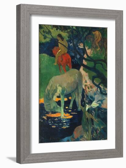 The White Horse-Paul Gauguin-Framed Giclee Print