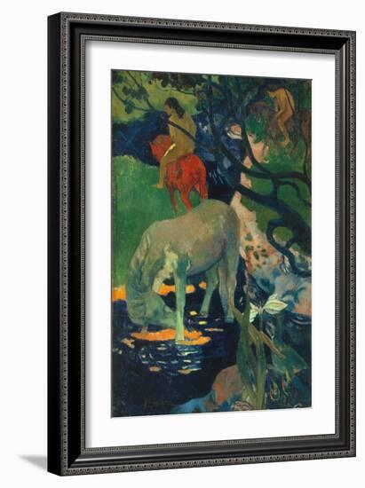 The White Horse-Paul Gauguin-Framed Giclee Print