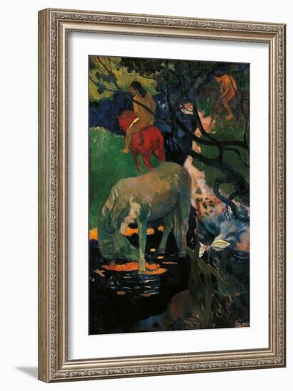 The White Horse-Paul Gauguin-Framed Giclee Print