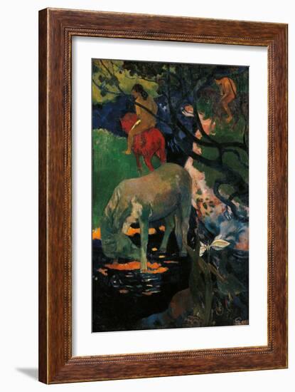 The White Horse-Paul Gauguin-Framed Giclee Print