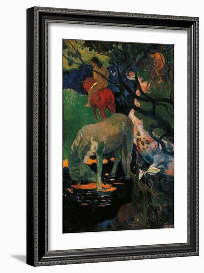 The White Horse-Paul Gauguin-Framed Giclee Print