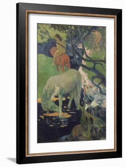 The White Horse-Paul Gauguin-Framed Art Print