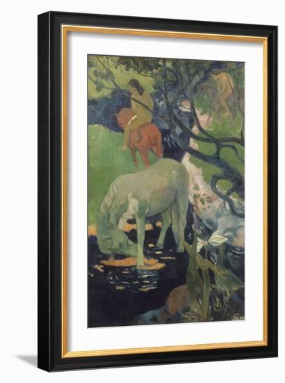 The White Horse-Paul Gauguin-Framed Art Print