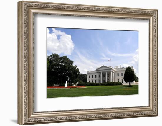 The White House and its Front Lawn are Seen Here on U.S. Independence Day, July 4, 2009.-1photo-Framed Photographic Print