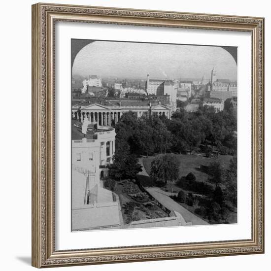 The White House and the Treasury Building, Washington DC, USA-Underwood & Underwood-Framed Photographic Print